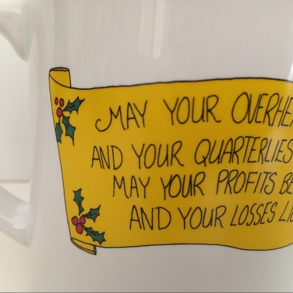 Vintage Christmas Mug Business theme Santa and reindeer John Richard Allen - Picture 12 of 14